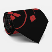 Atemberaubende, rote und schwarze Dekorationsfeder Krawatte (Gerollt)