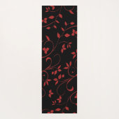 Atemberaubende, rote und schwarze Dekorationsfeder Yogamatte (Rückseite)