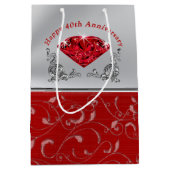 Atemberaubende Ruby 40th Anniversary Gift Bags Mittlere Geschenktüte (Vorderseite)