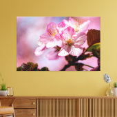 Atemberaubende Sakura-Blume mit rosa Farbtupfern Leinwanddruck (Insitu (Wohnzimmer))