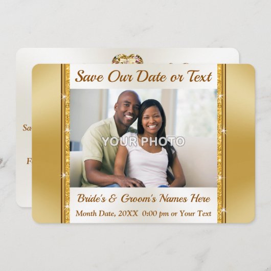 Atemberaubende, Save the Date FOTO-Cards, Personal Einladung (Vorne/Hinten)