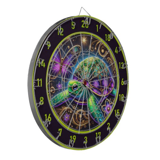 Atemberaubende Schmetterlingshütte Kunst, Dichtung Dartscheibe (Vorderseite Links)