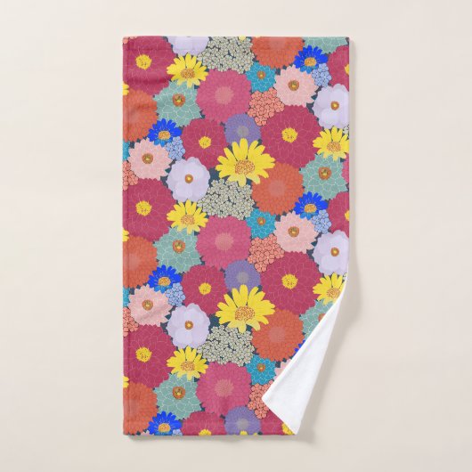 Atemberaubende, schöne farbenfrohe Blume Badhandtuch Set (Handtuch)