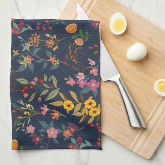 Atemberaubende, schöne farbenfrohe Blume" Geschirrtuch (Viertel Falte)