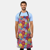 Atemberaubende, schöne, farbenfrohe Blume Schürze (Getragen)