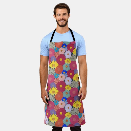 Atemberaubende, schöne, farbenfrohe Blume Schürze (Getragen)