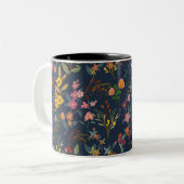 Atemberaubende, schöne farbige Wildblume Zweifarbige Tasse (Vorderseite Links)