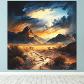 Atemberaubende Schönheit der Wüste und Berge Leinwanddruck (Insitu (Holzboden))