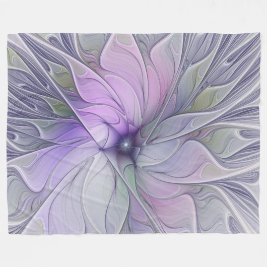 Atemberaubende Schönheit Modernes Abstraktes Frakt Fleecedecke (Vorderseite (Horizontal))