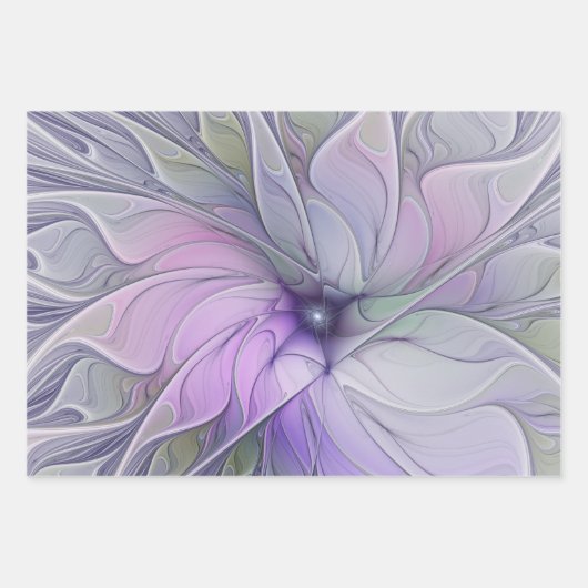 Atemberaubende Schönheit Modernes Abstraktes Frakt Geschenkpapier Set (Vorderseite 2)