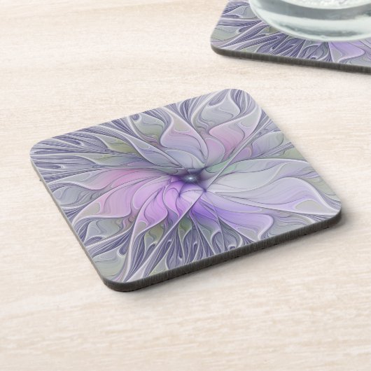 Atemberaubende Schönheit Modernes Abstraktes Frakt Getränkeuntersetzer (Linke Seite)