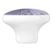 Atemberaubende Schönheit Modernes Abstraktes Frakt Keramikknauf (Seitenansicht)