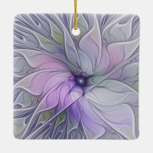 Atemberaubende Schönheit Modernes Abstraktes Frakt Keramikornament (Rückseite)