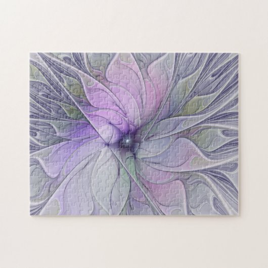 Atemberaubende Schönheit Modernes Abstraktes Frakt Puzzle (Horizontal)