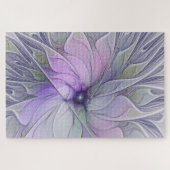 Atemberaubende Schönheit Modernes Abstraktes Frakt Puzzle (Horizontal)