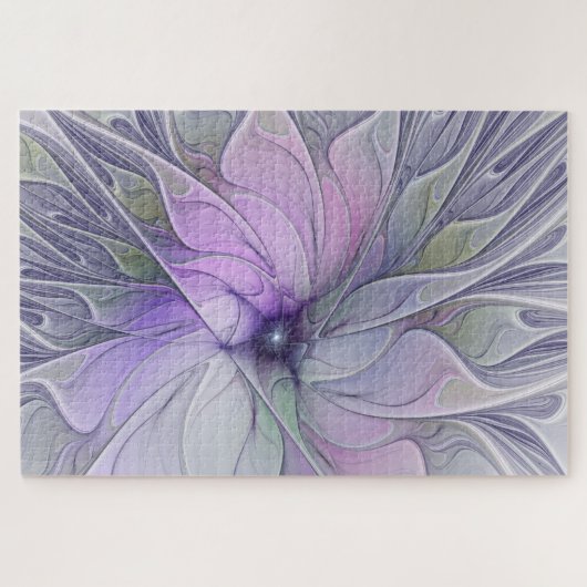 Atemberaubende Schönheit Modernes Abstraktes Frakt Puzzle (Horizontal)