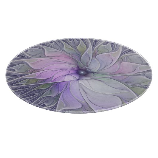 Atemberaubende Schönheit Modernes Abstraktes Frakt Schneidebrett (Ecke)