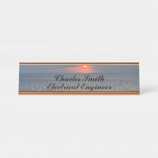 Atemberaubende Schreibtischnamensplatte Schreibtischnamensplakette (Vorderseite )