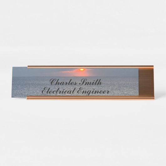 Atemberaubende Schreibtischnamensplatte Schreibtischnamensplakette (Vorderseite )