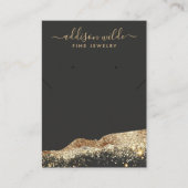 Atemberaubende Schwarz-Gold-Glitzer-Anzeigetafel Visitenkarte (Vorderseite)