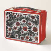 Atemberaubende Schwarz-Mit Augen Susans Metall Brotdose (Vorderseite)