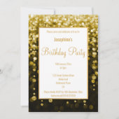 ATEMBERAUBENDE SCHWARZE UND GOLD 2 DIAMONDS AM GEB EINLADUNG (Vorderseite)