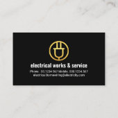 Atemberaubende schwarze Welle Visitenkarte (Rückseite)