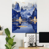 Atemberaubende Sicht auf die Bergwelt Poster (Heimbüro)