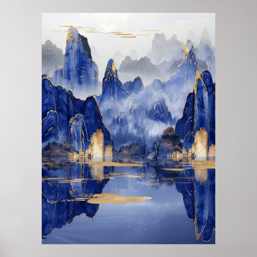 Atemberaubende Sicht auf die Bergwelt Poster (Vorne)