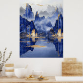 Atemberaubende Sicht auf die Bergwelt Poster (Küche)