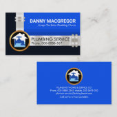 Atemberaubende Silberwasserleitung Visitenkarte (Vorne/Hinten)