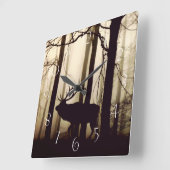 Atemberaubende Silhouette Quadratische Wanduhr (Winkel)