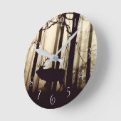 Atemberaubende Silhouette Runde Wanduhr (Winkel)