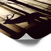 Atemberaubende Silhouette von Jungweibchen, Wildsc Poster (Ecke)