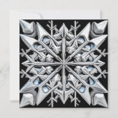 Atemberaubende "Silver" Snowflake Ferienkarte Karte (Vorderseite)
