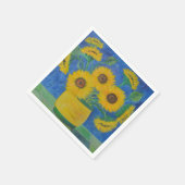 Atemberaubende Sonnenblumenmalerei Serviette (Ecke)