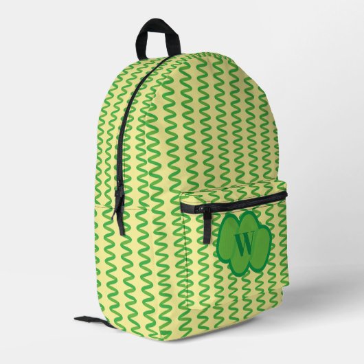 Atemberaubende Spirulina Bedruckter Rucksack (Rückseitige Ecke links)