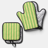 Atemberaubende Spirulina Ofenhandschuh & Topflappen-Set (Vorderseite/Rückseite)