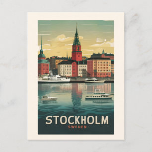 Atemberaubende Stockholmer Skyline Postkarte