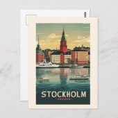 Atemberaubende Stockholmer Skyline-Postkarte Postkarte (Vorne/Hinten)