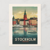 Atemberaubende Stockholmer Skyline-Postkarte Postkarte (Vorderseite)