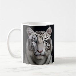 Atemberaubende Studiofotografie eines Weißtigers Kaffeetasse