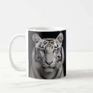 Atemberaubende Studiofotografie eines Weißtigers Kaffeetasse