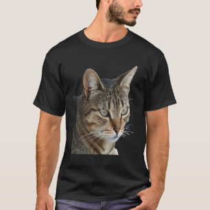 Atemberaubende Tabby Katze Nah Up Portrait Vector T-Shirt
