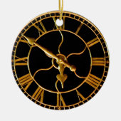 Atemberaubende Uhr Keramikornament (Vorne)