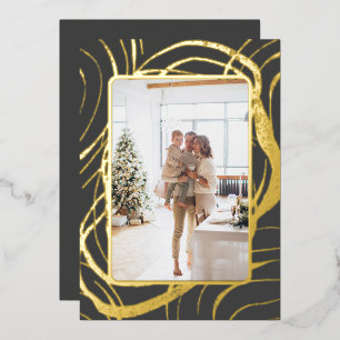 Atemberaubende und anspruchsvolle Foto-Weihnachten Folien Feiertagskarte