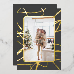 Atemberaubende und anspruchsvolle Foto-Weihnachten Folien Feiertagskarte