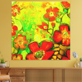 Atemberaubende und farbenfrohe Blume Kunstwerk Leinwanddruck (Insitu (Wohnzimmer))