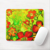 Atemberaubende und farbenfrohe Blume Kunstwerk Mousepad (Mit Mouse)