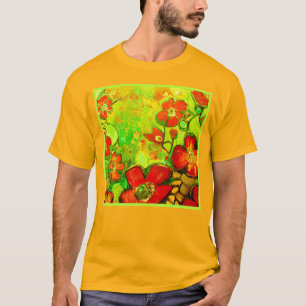 Atemberaubende und farbenfrohe Blume Kunstwerk T-Shirt
